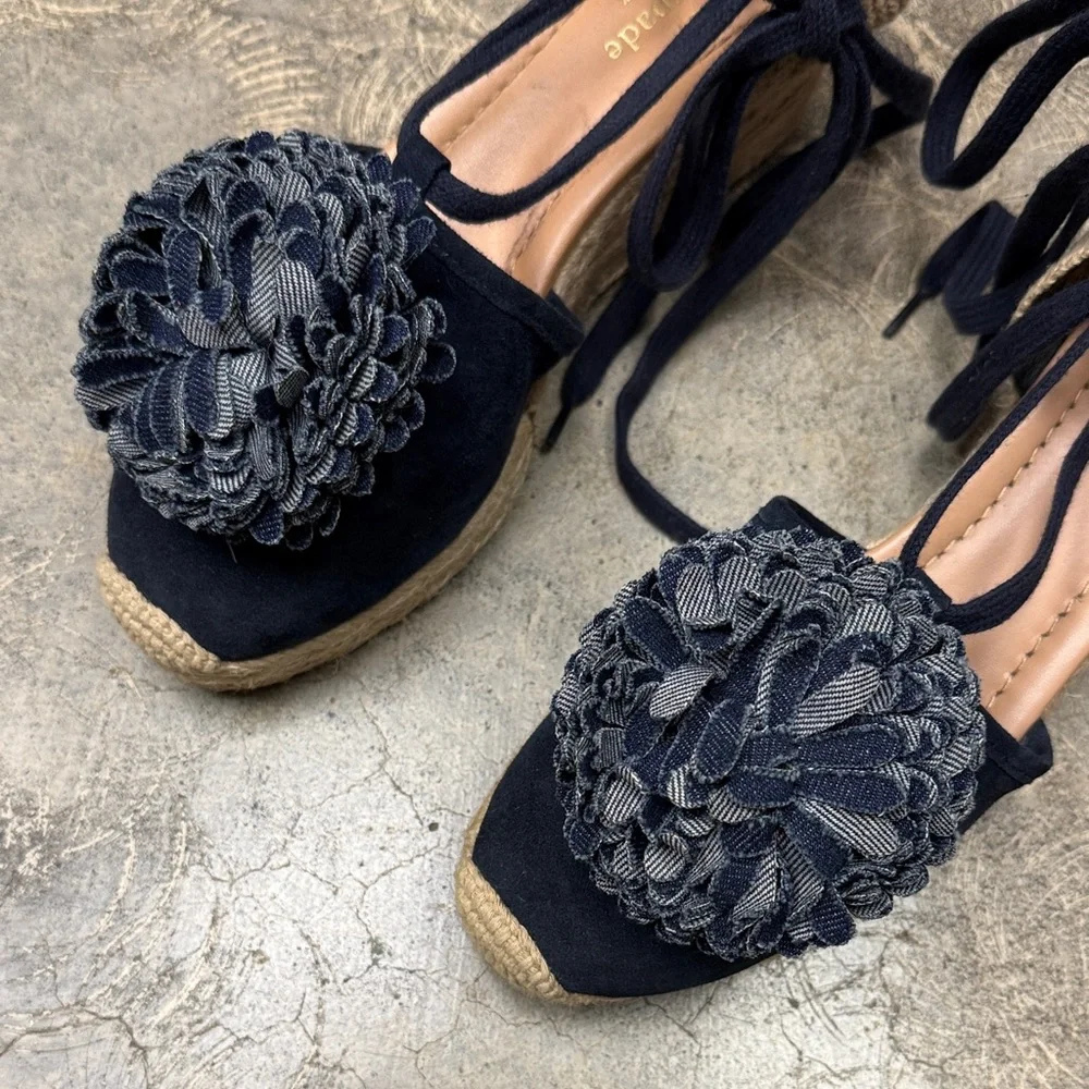 * Kate Spade Dark Blue Espadrille Sandals